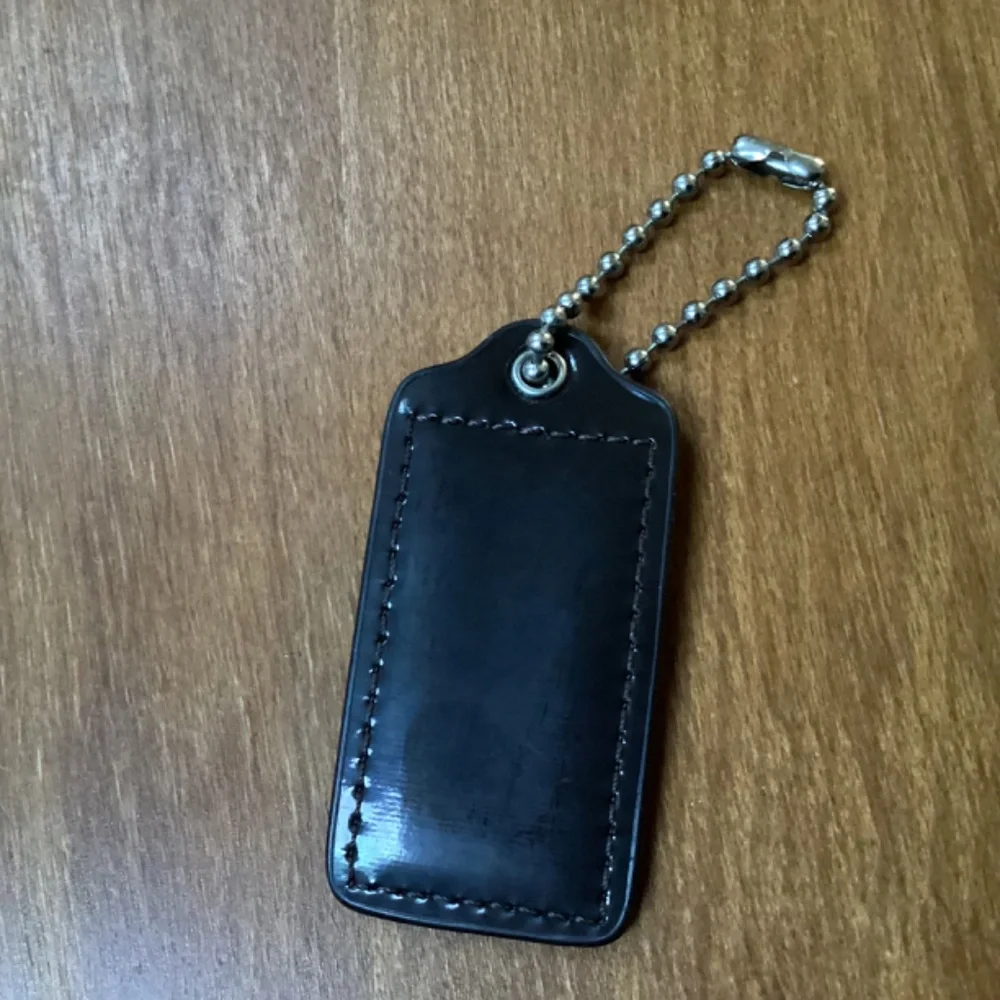 Coach Very Dark Brown Bag Tag/Hang Tag